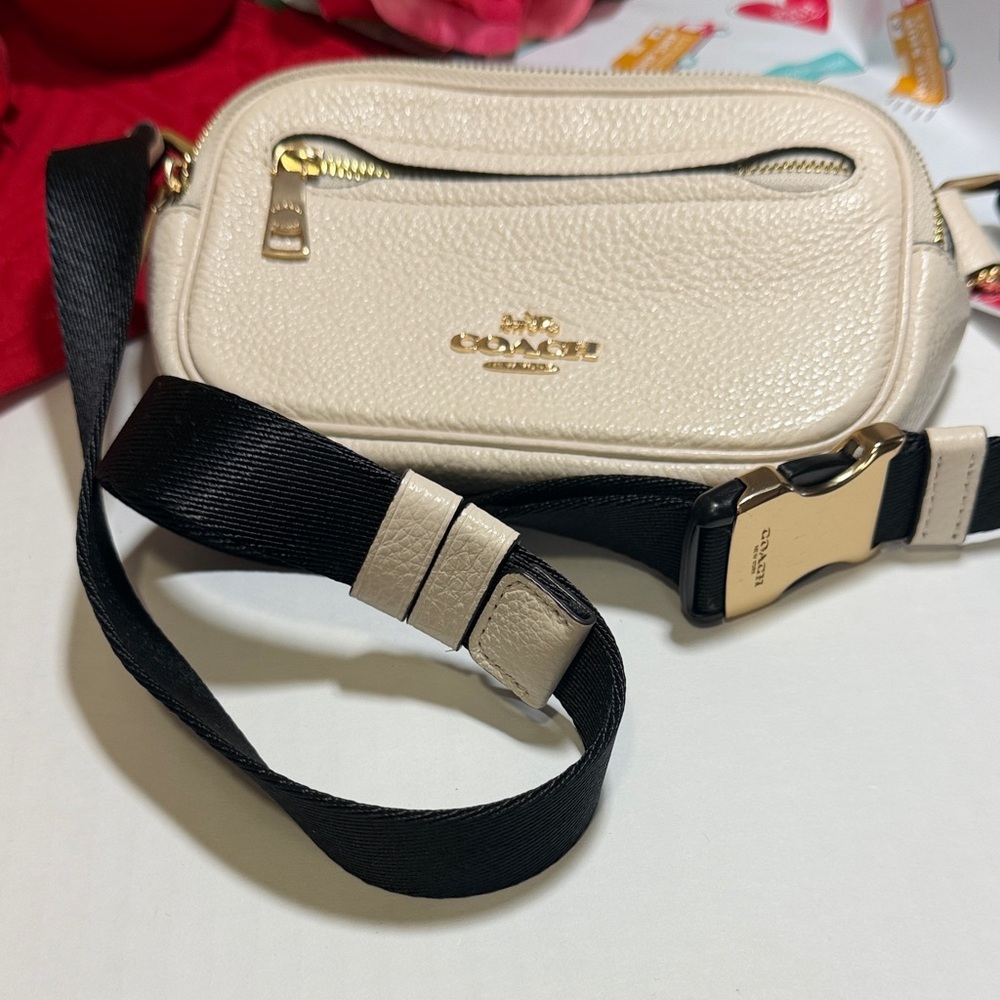 Coach Ivory Belt Bag with Gold Accents - Picture 9 of 9